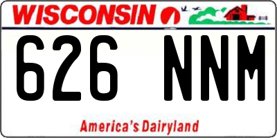 WI license plate 626NNM