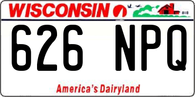 WI license plate 626NPQ