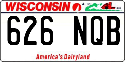WI license plate 626NQB