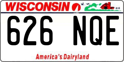 WI license plate 626NQE