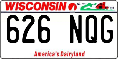 WI license plate 626NQG