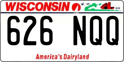 WI license plate 626NQQ