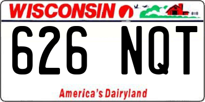 WI license plate 626NQT