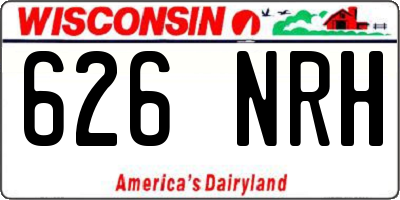WI license plate 626NRH