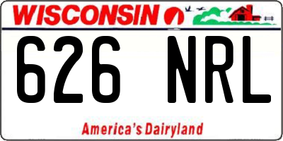 WI license plate 626NRL