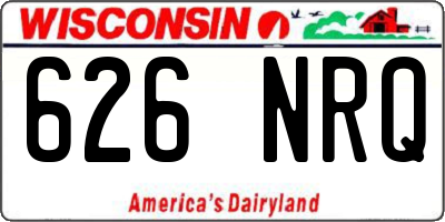 WI license plate 626NRQ