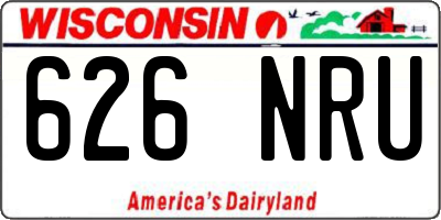 WI license plate 626NRU