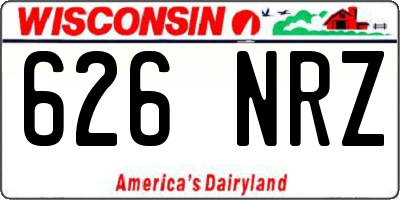 WI license plate 626NRZ