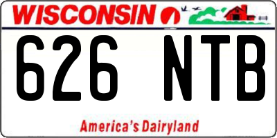 WI license plate 626NTB