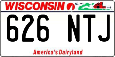 WI license plate 626NTJ