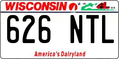 WI license plate 626NTL