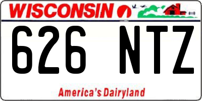 WI license plate 626NTZ