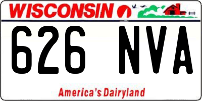 WI license plate 626NVA