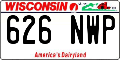 WI license plate 626NWP