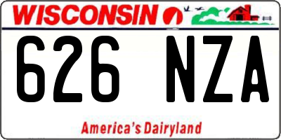 WI license plate 626NZA