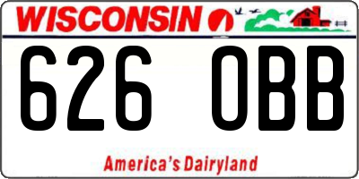 WI license plate 626OBB