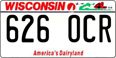 WI license plate 626OCR