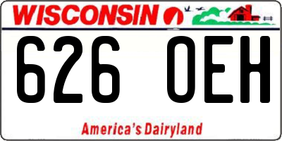 WI license plate 626OEH