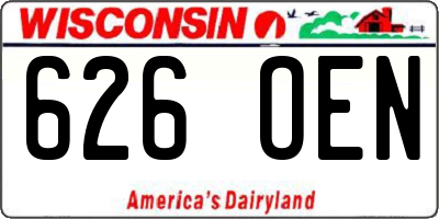 WI license plate 626OEN