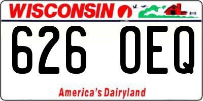 WI license plate 626OEQ