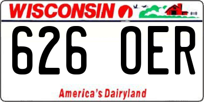WI license plate 626OER