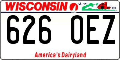 WI license plate 626OEZ