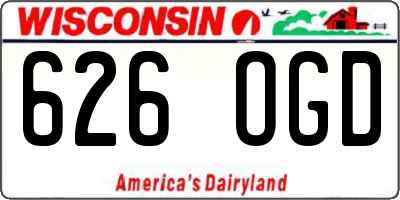 WI license plate 626OGD