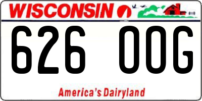 WI license plate 626OOG