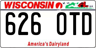 WI license plate 626OTD