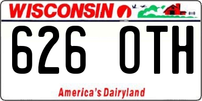 WI license plate 626OTH