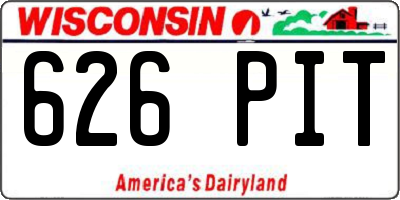 WI license plate 626PIT
