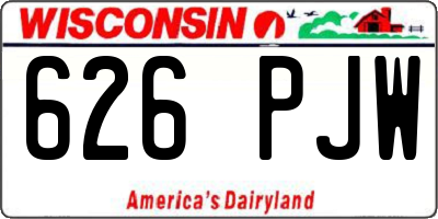WI license plate 626PJW