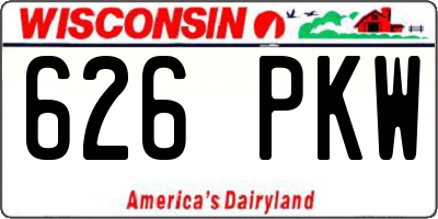 WI license plate 626PKW