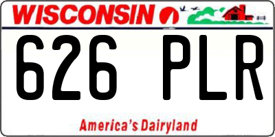 WI license plate 626PLR