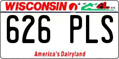 WI license plate 626PLS