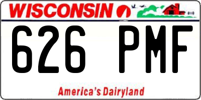 WI license plate 626PMF
