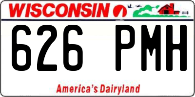 WI license plate 626PMH