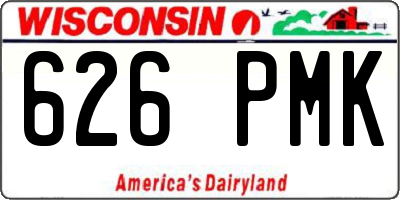 WI license plate 626PMK
