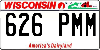 WI license plate 626PMM