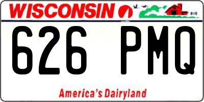 WI license plate 626PMQ