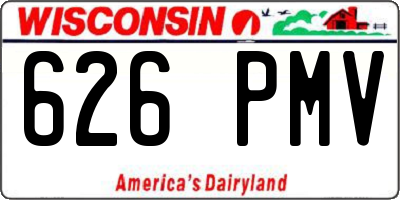 WI license plate 626PMV