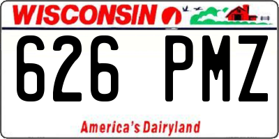 WI license plate 626PMZ