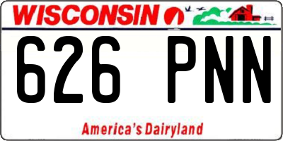 WI license plate 626PNN