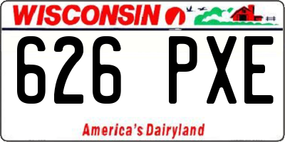WI license plate 626PXE