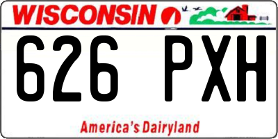WI license plate 626PXH