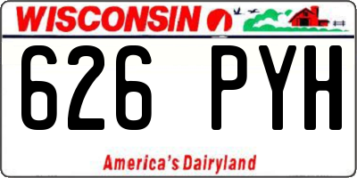 WI license plate 626PYH