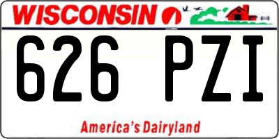 WI license plate 626PZI
