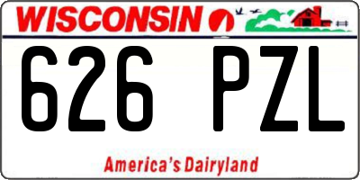 WI license plate 626PZL