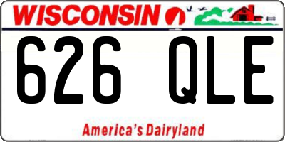 WI license plate 626QLE