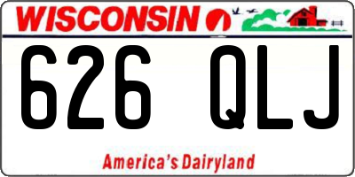 WI license plate 626QLJ